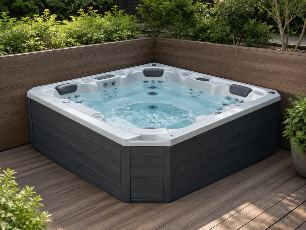 Novaspa 686 Corner-Fit Jacuzzi, 5-Person